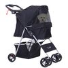 Cochecito Para Mascotas De Acero Tela Oxford 75x46x94 Cm-pawhut.negro