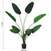 Planta De Decoración Palma De Pe Cemento Outsunny 18x18x180cm - Verde