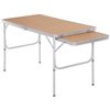 Mesa Plegable De Camping Outsunny Aluminio Mdf, 153x60x70 Cm, Madera