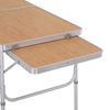 Mesa Plegable De Camping Outsunny Aluminio Mdf, 153x60x70 Cm, Madera