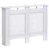 Cubre Radiador Elegante Moderno De Mdf Homcom 111,5x19x82 Cm - Blanco