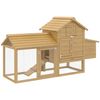 Gallinero De Madera Para Exterior 150,5x54x87 Cm-pawhut. Natural