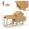 Gallinero De Madera Para Exterior 150,5x54x87 Cm-pawhut. Natural