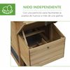 Gallinero De Madera Para Exterior 150,5x54x87 Cm-pawhut. Natural