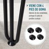 Conjunto De 4 Patas Para Mesa De Acero Homcom 12x12x71 Cm - Negro