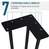 Conjunto De 4 Patas Para Mesa De Acero Homcom 12x12x71 Cm - Negro