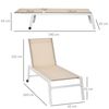 Tumbona Reclinable De Aluminio Textilene 169x65x102cm-outsunny.beige