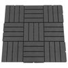 Baldosas Cuadradas Para Suelos De Pp 30x30x2 Cm - Outsunny. Negro