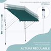 Toldo De Poliéster, Aluminio, Acero 200x150 Cm - Outsunny. Verde