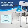 Silla Para Ducha De Aleación De Aluminio Homcom 51,5x51,5x84cm-blanco