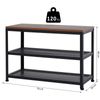 Banco Zapatero 2 Estantes De Metal Mdf Homcom 70x30x48 Cm - Negro