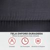 Chaleco Homcom Tela Oxford, Sacos Arena Metálica, 60x50cm, Rojo Negro