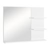 Espejo De Baño De Pared De Mdf Vidrio Kleankin 60x10x48 Cm - Blanco