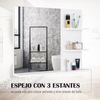 Espejo De Baño De Pared De Mdf Vidrio Kleankin 60x10x48 Cm - Blanco