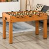 Mesa De Futbolín Homcom Mdf Acero Inoxidable, 122x61x80,7cm, Madera