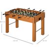 Mesa De Futbolín Homcom Mdf Acero Inoxidable, 122x61x80,7cm, Madera