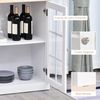 Armario De Cocina Auxiliar De Mdf Vidrio Homcom 80x37x183 Cm - Blanco