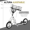 Patinete Infantil Con Altura Ajustable Blanco Homcom