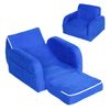 Sillón Para Niños De 3 Años Plegable De 2 Posiciones Azul Homcom