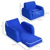 Sillón Para Niños De 3 Años Plegable De 2 Posiciones Azul Homcom