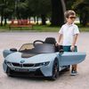 Coche Eléctrico Infantil Bmw I8 Con Música Mp3 Batería 6v Azul Homcom