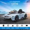 Coche Eléctrico Infantil Bmw I8 Con Música Mp3 Batería 6v Azul Homcom