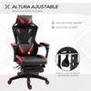 Silla Gaming Reclinable Con Reposapiés Vinsetto 65x70x125cm – Rojo