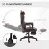 Silla Gaming Reclinable Con Reposapiés Vinsetto 65x70x125cm – Rojo