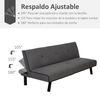 Sofá Cama De Alagón Espuma Madera Mdf Metal Homcom 170x76x72,5cm-gris