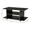 Mueble Para Televisión De Melamina De Madera Homcom 80x40x40 Cm-negro