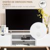 Armario Para Tv De Mdf Melamina Madera De Caucho Homcom 150x39x50 Cm