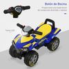 Quad Correpasillo Infantil Funciones De Luces 18-36 Meses Azul Homcom