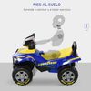 Quad Correpasillo Infantil Funciones De Luces 18-36 Meses Azul Homcom