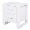 Mesita De Noche De Melamina De Madera Homcom 48x39x54 Cm-blanco