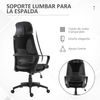 Silla De Oficina De Espuma Malla Vinsetto 64x58x116-126 Cm Negro