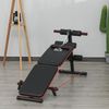 HOMCOM Banco Abdominales Plegable Ajustable en Altura con Soporte Poplíteo  Regulable Ideal Hogar y Gimnasio 137x51x50-66 cm Negro