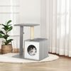 Árbol Para Gatos De Madera Sisal Felpa 59x39x62 Cm-pawhut. Gris