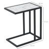 Mesa Lateral Para Sofá De Melamina Metal Homcom 45x30x51,5cm - Blanco