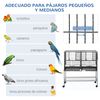 Jaula Para Pájaros De Metal Pp Nylon Pino 95x45,5x102 Cm-pawhut. Gris