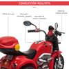 Moto Eléctrica Triciclo Infantil Con Música Y Bocina Faros Rojo Homcom
