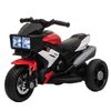 Moto Eléctrica Infantil Con 3 Ruedas Para +3 Años Rojo Y Negro Homcom