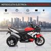 Moto Eléctrica Infantil Con 3 Ruedas Para +3 Años Rojo Y Negro Homcom