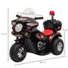 Moto Eléctrica Para Niños De 18-36 Meses Batería 6v Negro Homcom