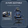 Silla Gaming De Espuma Plástico Abs Vinsetto 61x70x129 Cm-azul