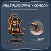 Silla Gaming De Espuma Pvc Abs Vinsetto 61x70x129cm - Naranja Y Negro