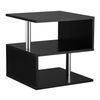 Mesa De Centro Mesa De Café De Melamina Metal Homcom 50x50x50cm-negro