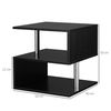 Mesa De Centro Mesa De Café De Melamina Metal Homcom 50x50x50cm-negro