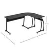 Mesa De Computadora De Melamina Metal Homcom 112,5x152x74 Cm - Negro