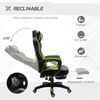 Silla Gaming Con Reposapiés Cojín Lumbar Vinsetto 65x70x128,5cm-verde