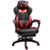 Silla Gaming Con Reposapiés Cojín Lumbar Vinsetto 65x70x128,5cm-rojo